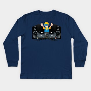 cartoon dj Kids Long Sleeve T-Shirt